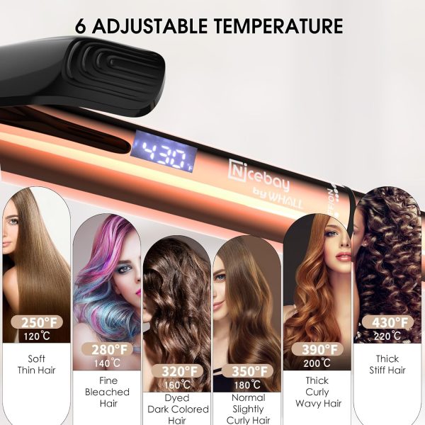 Nicebay Curling Iron, 1 Inch Hair Curling Iron with Ceramic Coating, - Image 4