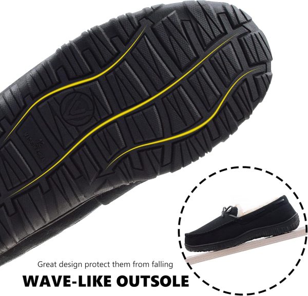 VLLy Mens Slippers Moccasins with Plush Lined Cozy House Bedroom Shoes for - Image 5