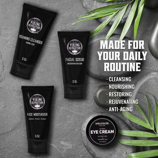 Viking Revolution Mens Facial Skin Care Kit - Includes Rejuvenating Face - Image 6