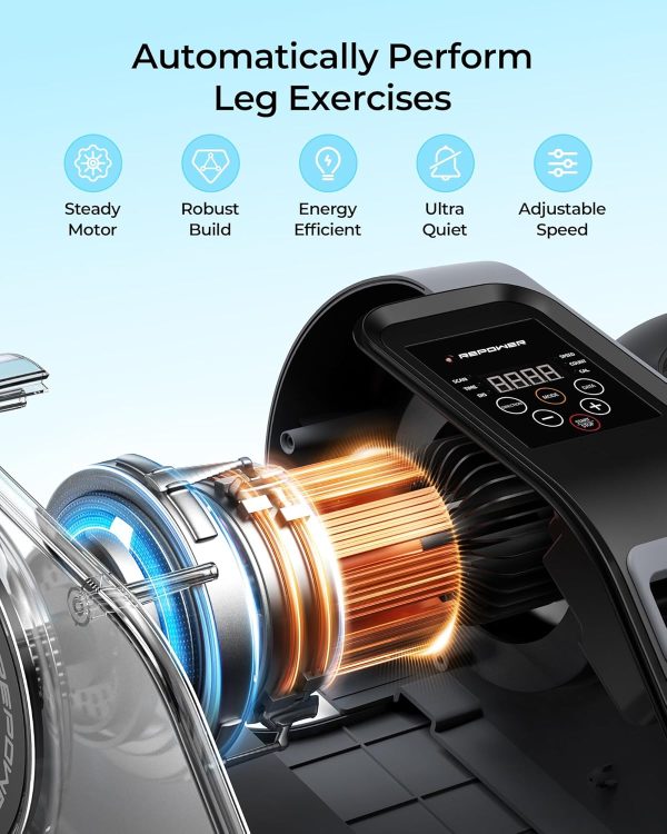 Under Desk Elliptical Machine, Electric Ellipse Leg Exerciser with - Image 5