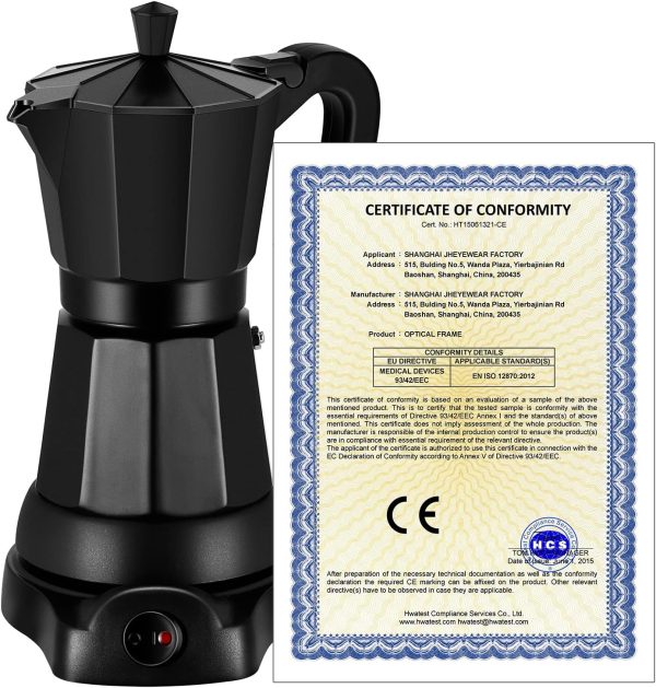 SHANGSKY Coffee Pot Electric Coffe Maker 6 Cup, Espresso Coffee Maker - Image 8