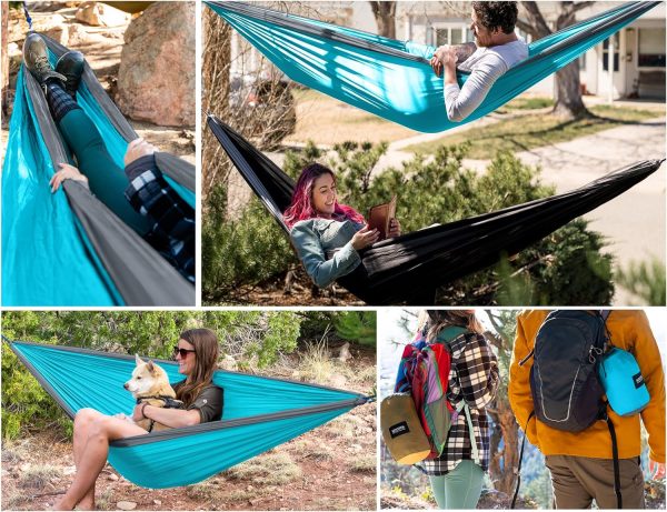 Kootek Camping Hammock, Camping Essentials, Lightweight Portable Double & - Image 8