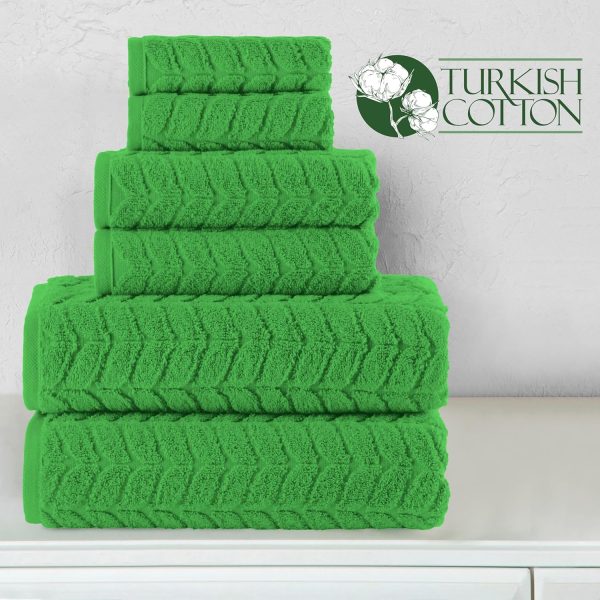 Elegant Comfort Luxury 6-Piece 100% Turkish Cotton Jacquard Braided - Image 4