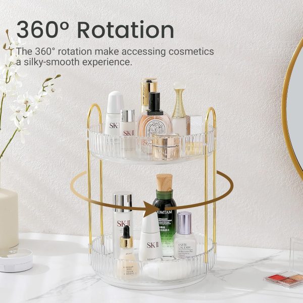 Rotating Makeup Organizer for Vanity, Skincare Make Up Storage Perfume - Image 5