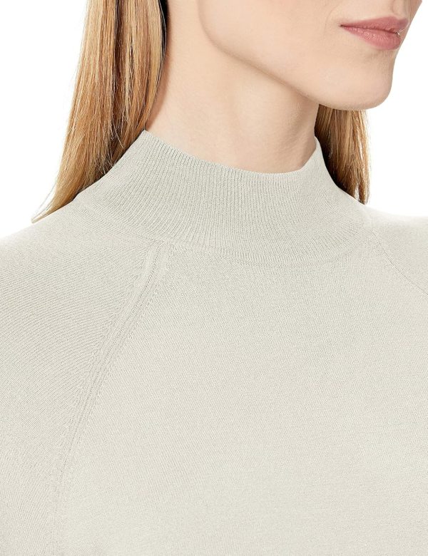 Daily Ritual Women's Fine Gauge Stretch Long-Sleeve Mock Neck Sweater - Image 3