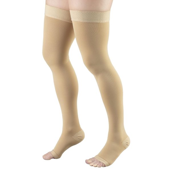 Truform 15-20 mmHg Compression Stockings for Men and Women, Thigh High - Image 8