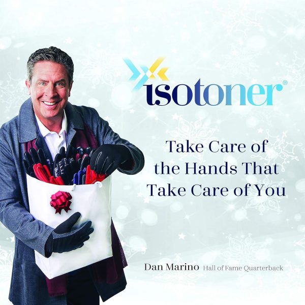 isotoner Men’s Spandex Touchscreen Cold Weather Gloves - Image 3