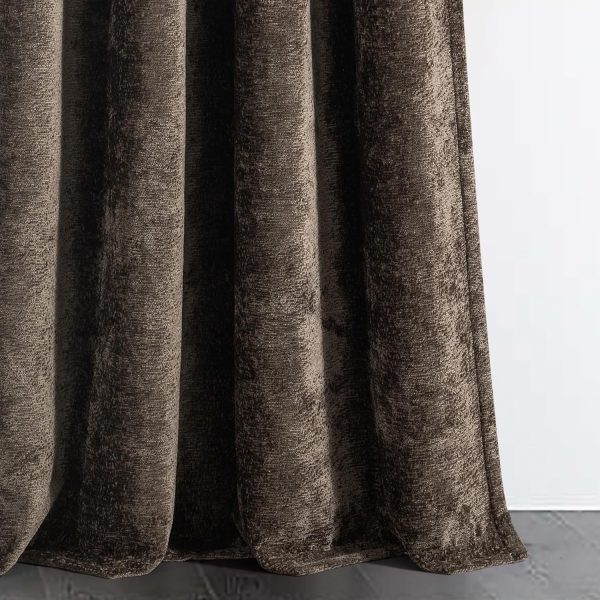 Lush Decor - Curtain, Single Velvet Chenille Window Panel, Luxury Home - Image 3