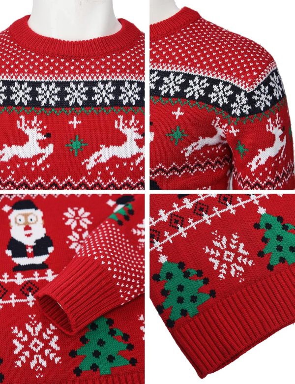 H2H Mens Casual Slim Fit Knitted Yarn Ugly Christmas Sweaters Holiday Party - Image 4