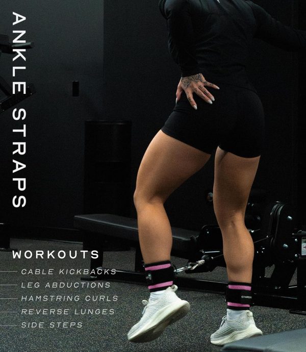 Gymreapers Ankle Straps (Pair) For Cable Machine Kickbacks, Glute Workouts, - Image 5