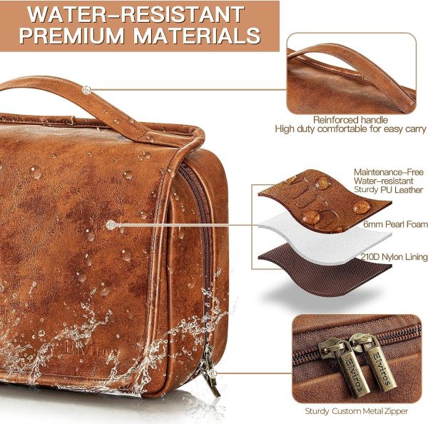 Elviros Toiletry Bag Hanging Travel Organizer for Men and Women, 3 in 1 - Image 3