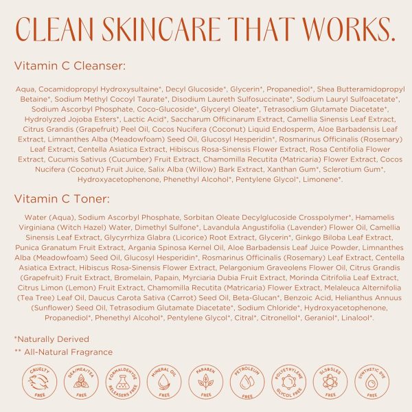 InstaNatural Vitamin C Four Step Skin Care Set, Skincare Routine, - Image 8
