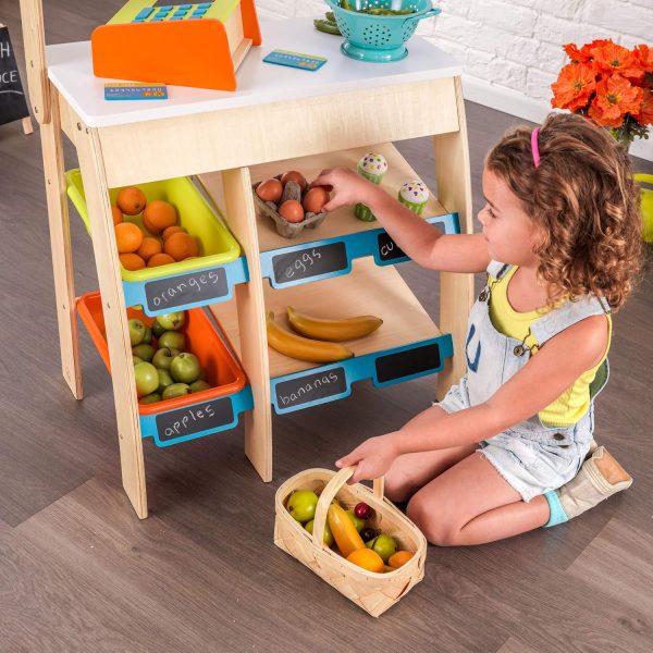 KidKraft Colorful Wooden Grocery Store Marketplace Toy - Multi Colored, - Image 5