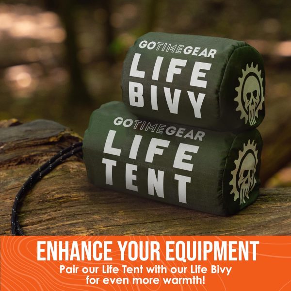 Go Time Gear Survival Life Tent • 2 Person Mylar Emergency Shelter Tube - Image 9