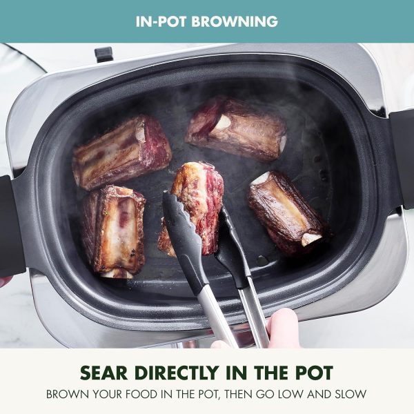 GreenPan Elite 8-in-1 Programmable 6QT Electric Slow Cooker, Dishwasher - Image 6