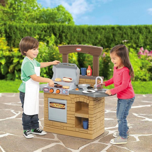 Little Tikes Cook 'n Play Outdoor BBQ , Brown - Image 3