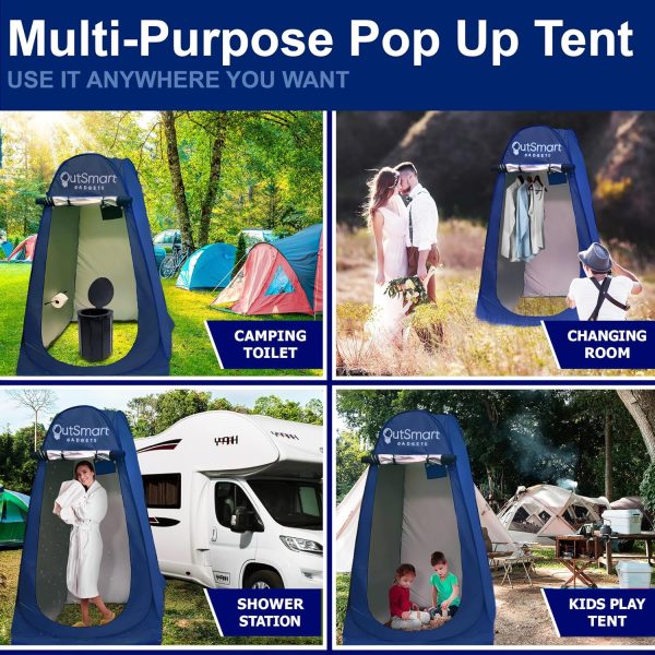 Outdoor Portable Toilet Set for Adults with Camping Night Lantern, Folding - Image 7
