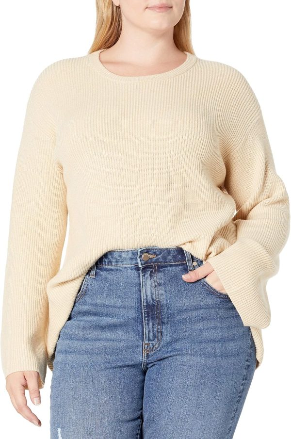The Drop Women's Alice Crew-Neck Back-Slit Ribbed Pullover Sweater - Image 4