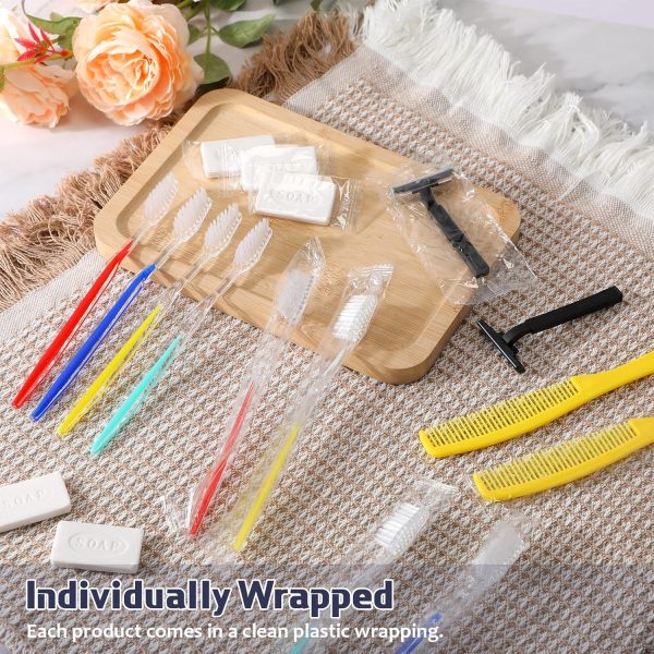 Tioncy 400Pcs Homeless Care Package Supplies Bulk Travel Toothbrushes - Image 3
