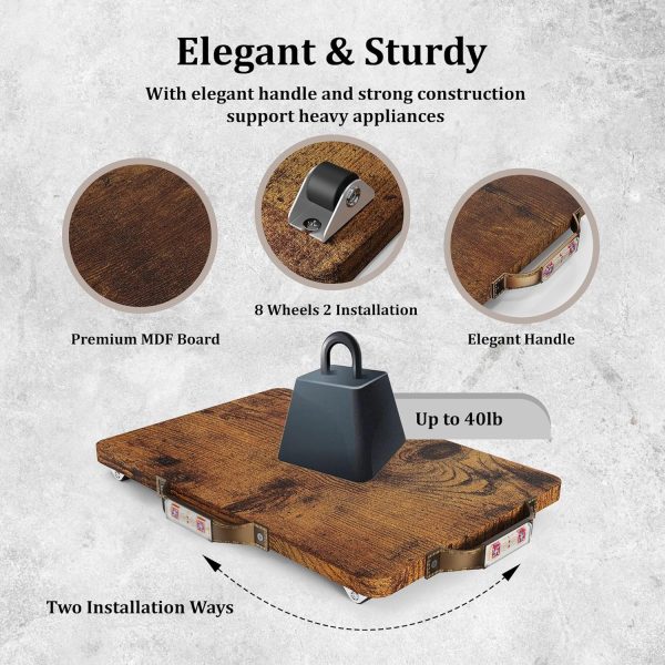 Appliance Sliders, 2 Sets Sliding Trays for Coffee Maker, Appliance Sliders - Image 4