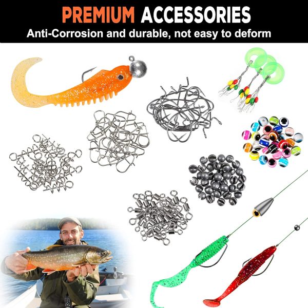 PLUSINNO 201pcs Fishing Accessories Kit, Fishing Tackle Box with Tackle - Image 7