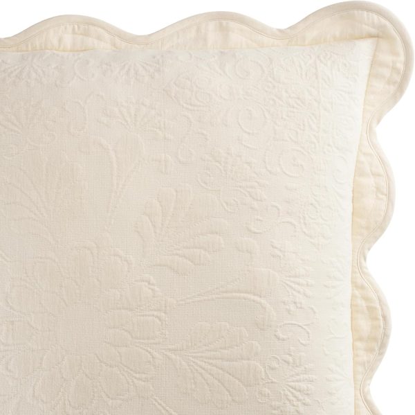 Charleston Estate Modern Farmhouse Floral Matelasse Decorative Pillowcase - Image 2