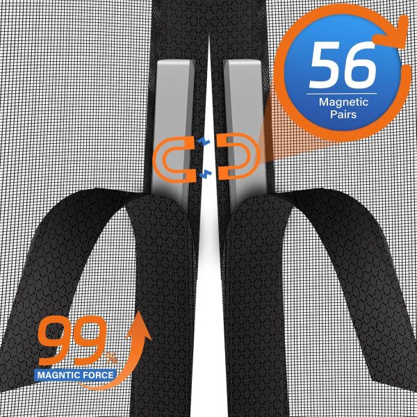Magnetic Screen Door Upgraded PET Mesh Stronger Than Fiberglass and - Image 6