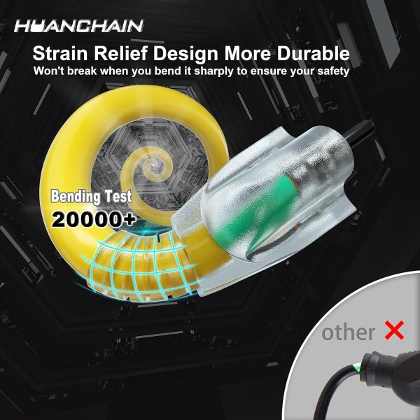 HUANCHAIN 25 ft 14/3 Gauge Heavy Duty Outdoor Extension Cord Waterproof - Image 2