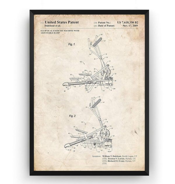 Magic Posters Elliptical Exercise Machine 2009 Patent Print - Gym Sports - Image 2