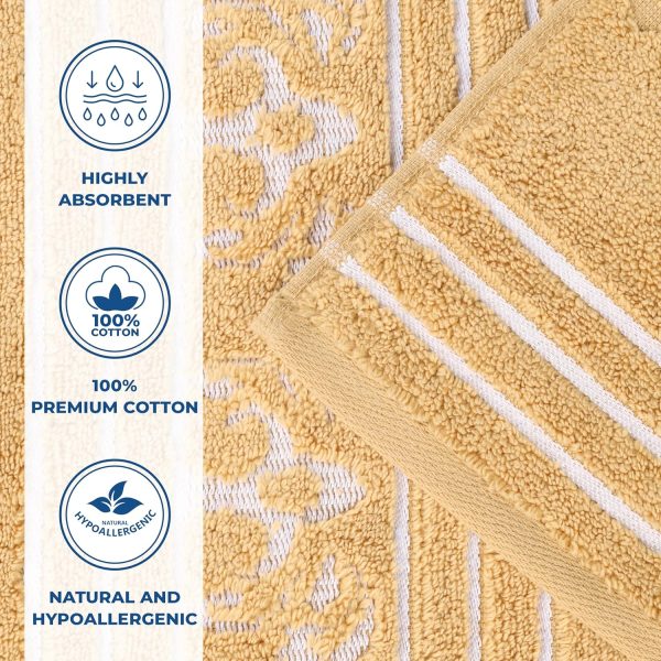 Superior Cotton 3 Piece Towel Set, Includes 1 Bath, 1 Hand, 1 - Image 3