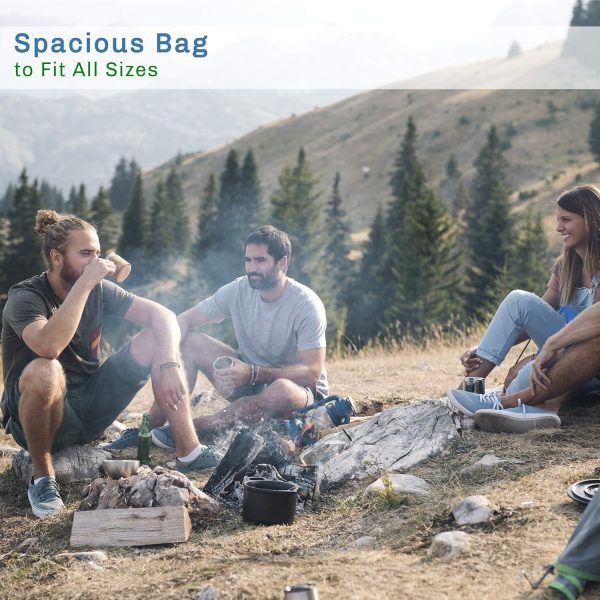 Sleeping Bag - 32F Comfort Rated 3-Season Envelope-Style Sleep Bag with - Image 6