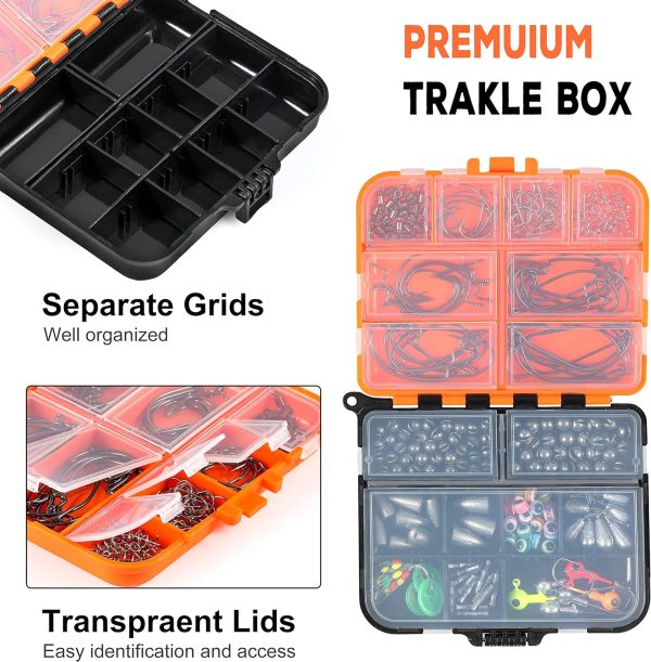 PLUSINNO 201pcs Fishing Accessories Kit, Fishing Tackle Box with Tackle - Image 4