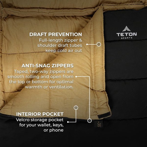 TETON Sports -35F and 0F Degree Sleeping Bag. Warm and Comfortable Camping - Image 5