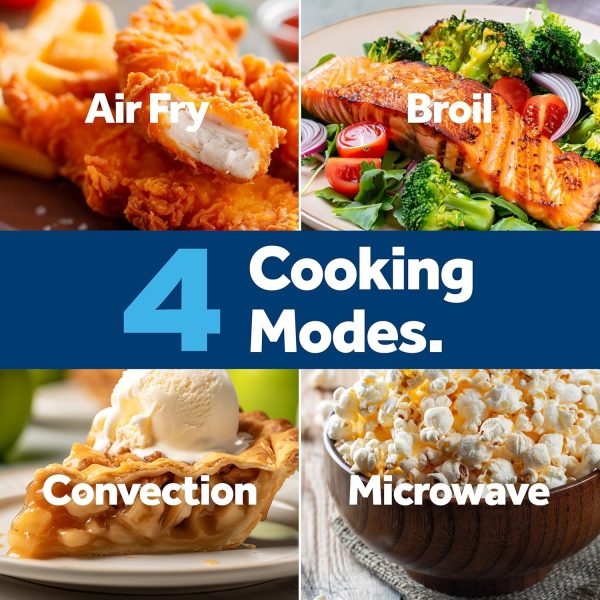 GE GCST10A1WSS 4-in-1 Microwave Oven, 1,050 Watts Air Fryer, Broiler & - Image 4