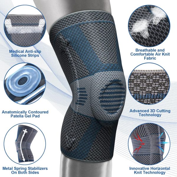 NEENCA Professional Knee Brace for Pain Relief, Medical Knee Compression - Image 2