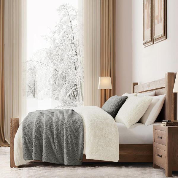 UGG 10485 Adalee Soft Faux Fur Reversible Accent Throw Blanket Luxury Cozy - Image 4