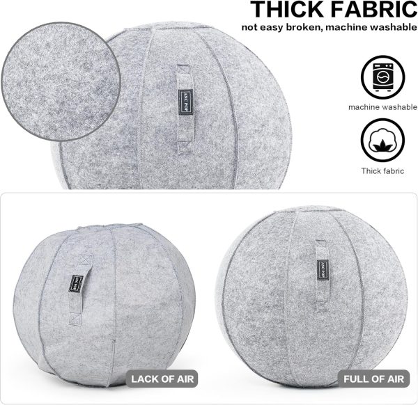 Yoga Ball Exercise Ball, Anti Slip Stability Ball Chair, 25” Heavy Duty - Image 4