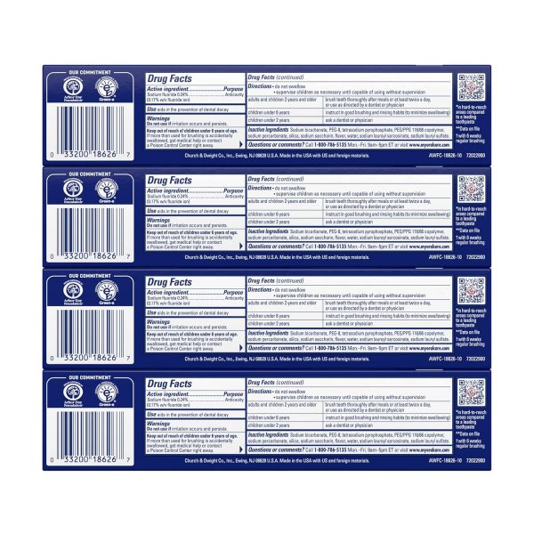 Arm & Hammer Advance White Toothpaste, Clean Mint Flavor, Stain Defense - Image 2