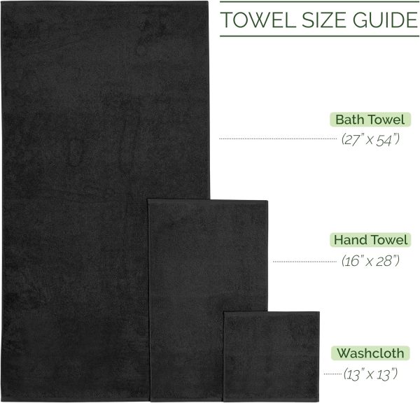 Elegant Comfort Luxury 6-Piece Towel Set, Premium Soft 100% Turkish Cotton, - Image 3
