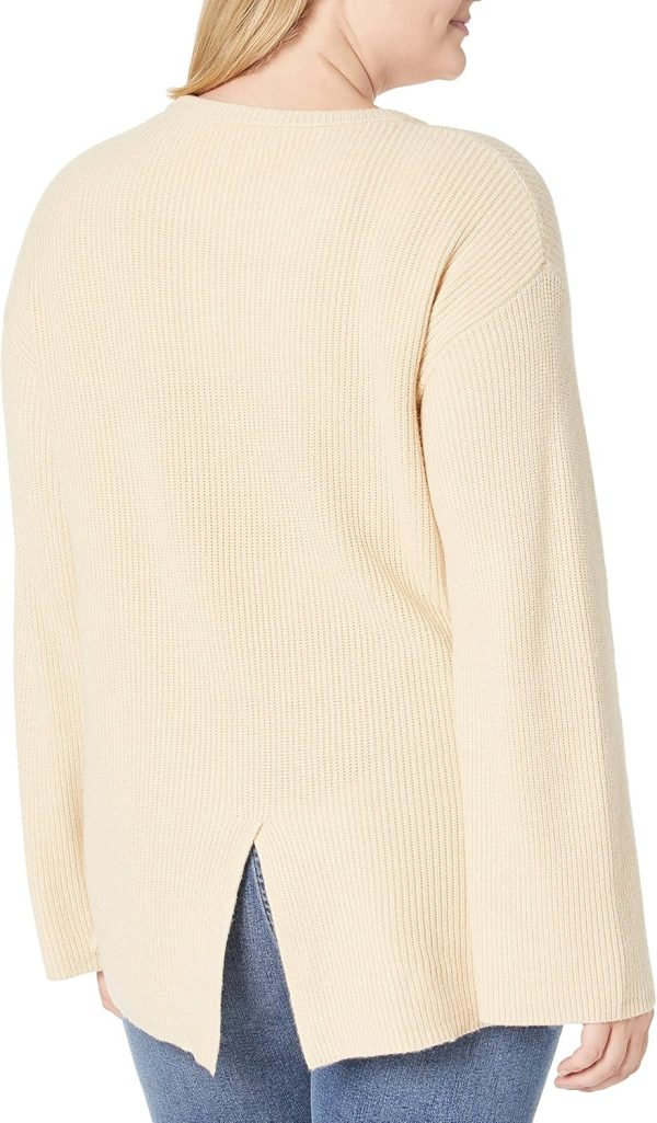 The Drop Women's Alice Crew-Neck Back-Slit Ribbed Pullover Sweater - Image 5