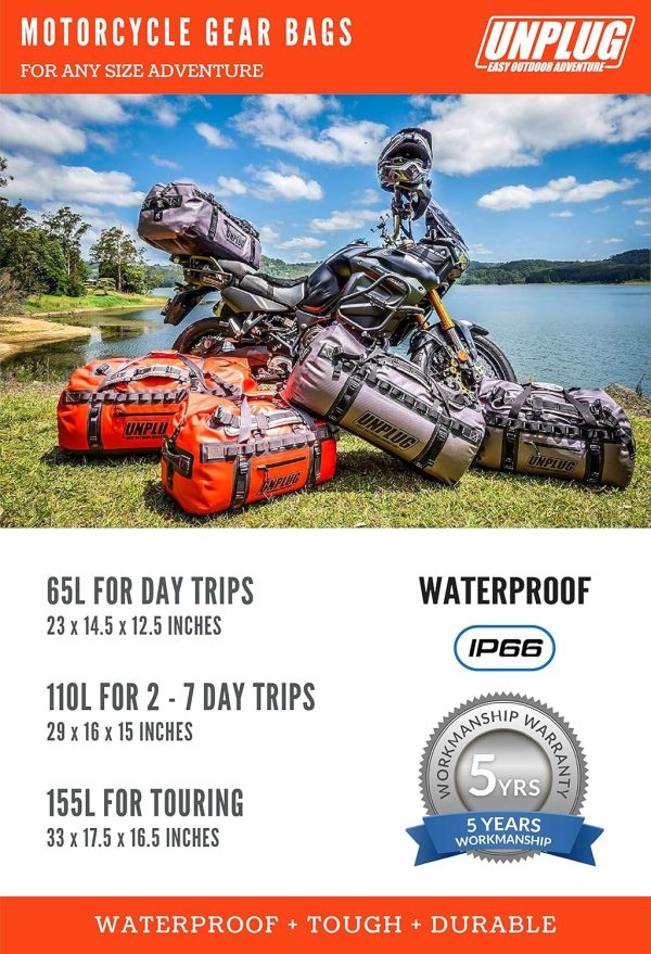 UNPLUG Ultimate Adventure Bag -1680D Heavy Duty Waterproof Travel Duffel - Image 8