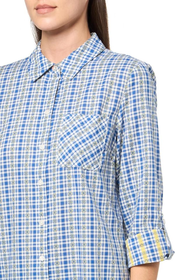 Tommy Hilfiger Women's Roll Tab Sleeve Collared Button Up Shirt (Regular - Image 3