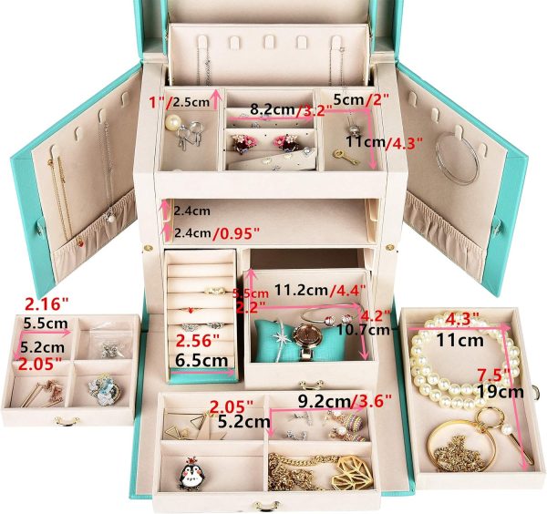 Jewelry Box Luxurious Accessory Case Accessory Storage Accessory Box with - Image 3