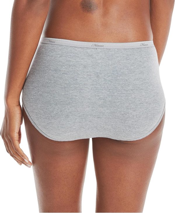 Hanes Women's High-Waisted Brief Panties, 6-Pack, Moisture-Wicking Cotton - Image 4