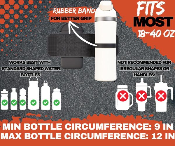 Magnetic Water Bottle Sleeve Bag and Large Pocket Phone Holder for Gym | - Image 2