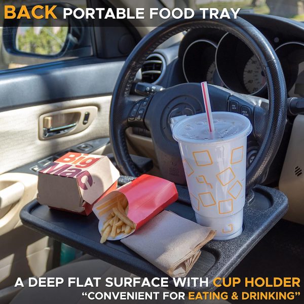 EcoNour 2 in 1 Car Steering Wheel Desk | Steering Wheel Tray for Laptop Car - Image 3