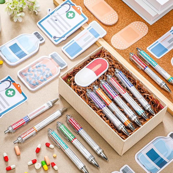 24 Pharmacy Pens Gifts for Nurse with 12 Nurse Sticky Notes Nurse - Image 5