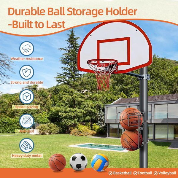 Vertical Ball Rack,Durable Standing Ball Holder Wall Mount, Ball Rack For - Image 5