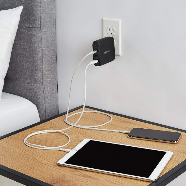 Amazon Basics 100W Four-Port GaN Wall Charger w/ 2 USB-C (100W,18W) & 2 - Image 7