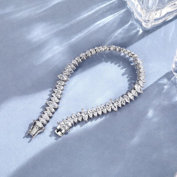 Gemsme Tennis Bracelets for Women and Men, Diamond Bracelets for Women, 18k - Image 4
